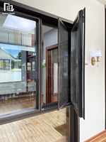 Fenêtre à battant en aluminium vierge 6063-T5 de 1,8 mm, double vitrage trempé, moderne, certifiée Energy Star, garantie 5 ans JS-213