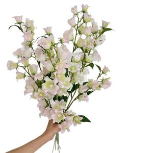 Fleur artificielle de muguet en soie, haute simulation, pour décoration de mariage et de maison, couleurs : violet, bleu clair, blanc, rose, jaune, bleu, violet - Product Image 5