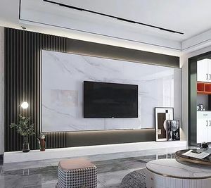 Panneau mural <span class=keywords><strong>en</strong></span> marbre UV imperméable de haute qualité pour fond de télévision, décoration intérieure, panneau mural WPC - Product Image 1