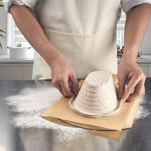 Panier à levain ovale en papier biodégradable en pulpe naturelle <span class=keywords><strong>pour</strong></span> la cuisson du <span class=keywords><strong>pain</strong></span> au levain, outils de pâtisserie domestiques - Product Image 5