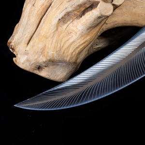 Couteau à os en acier inoxydable à motif de plumes forgées pointues couteau de chasse pour boucher viande Chef outil en métal Durable - Product Image 5