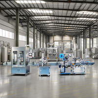 Ligne de production de machines de remplissage, de bouchage et d'étiquetage automatiques de bouteilles en plastique pour liquides de lavage Orshang, applications pour l'eau