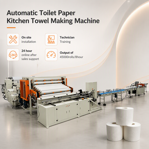 Machine de fabrication de papier toilette et de serviettes de <span class=keywords><strong>cuisine</strong></span> entièrement automatique, largeur de rouleau jumbo 3000 mm, ligne de production de rembobinage de papier avec PLC - Product Image 1