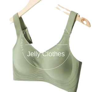 Cómodo sujetador de patrón sólido de nailon antiflacidez para mujer, ropa interior de soporte suave de gelatina 3D, correas ajustadas, <span class=keywords><strong>pecho</strong></span> grande transpirable - Product Image 3