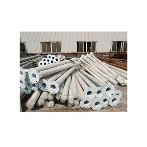 Tiang lalu lintas 7 Meter lampu baja tiang putih kolom instalasi jalan langsung - Product Image 5