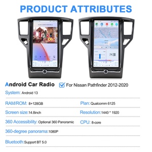 Système de navigation GPS pour voiture, unité principale Android 14,8'' pour Nissan Pathfinder 2012-2020, Carplay intégré, multimédia - Product Image 5