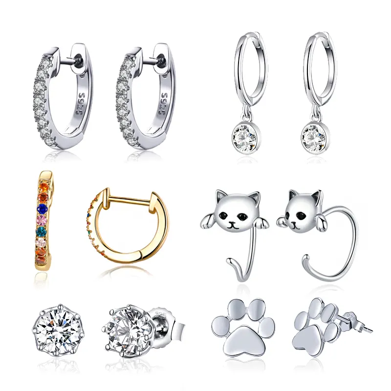 French Bulldog Earrings 925 Sterling Silver Earrings Studs With High Quality