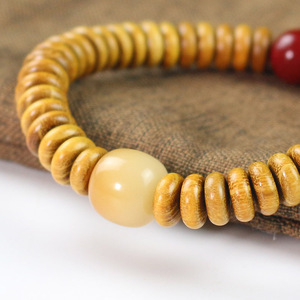 สร้อยข้อมือไม้จันทน์ 3x8 มม. ลูกปัดรากโพธิ์ สำหรับทุกเพศ สวมใส่ได้ทุกวัน เครื่องประดับสะสมทางวัฒนธรรม - Product Image 2