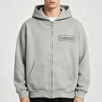 Sweat-shirts personnalisés de haute qualité, vente en gros, broderie appliquée, fermeture éclair intégrale, sweat-shirt épais