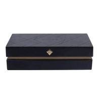 Boîte à bijoux en bois Everly White, organisateur de rangement pour bijoux