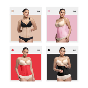 Hexin Chất Lượng Cao 3 Màu Sắc 15 Thép Boned Móc Fajas Cơ Thể Đường Cong Giảm Béo Eo Huấn Luyện Viên Vành Đai Underbust Trimmer <span class=keywords><strong>Shaper</strong></span> Vest - Product Image 2