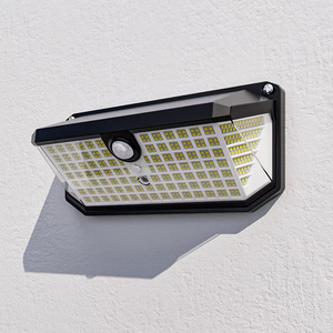 IP65 Waterproof 546 <b>LED</b> <b>Motion</b> <b>Sensor</b> Wall Mount Night <b>Light</b> Outdoor Solar Panel ABS Rechargeable Battery Portable Garden - Product Image 1