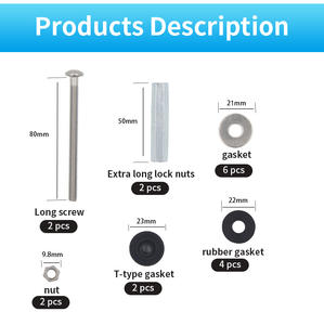 2025 prezzo di fabbrica Design moderno TW411 WC accessori da bagno WC bulloni Hardware suso304 materiale facile da fare accessori da bagno Logo OEM - Product Image 3
