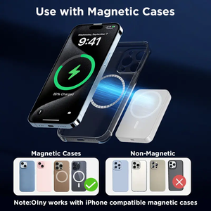5000mAh Magnetic Power Bank for iPhone 12–17 Series, Works Best with Case or No Case, Portable Wireless Charger - Product Image 3
