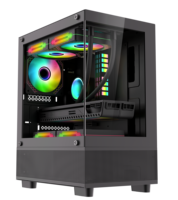 AntarcChill Factory Popular Computer Case Gaming Motherboard Support Water Cooling Wholesale Pc Customized Case with LED Fan