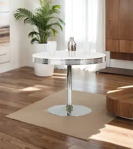 Set meja kopi Pusat baja tahan karat Modern untuk meja kafe grosir furnitur restoran hotel dan restoran