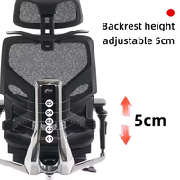 Fauteuil de bureau ergonomique haut de gamme moderne inclinable et pivotant, réglable en hauteur, avec repose-pieds, en maille, pour PDG et cadres