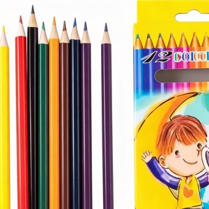 Lápices de Colores de Madera Promocionales 2026 para Estudiantes Escolares, 12 Piezas, 7 Pulgadas, Lápices de Colores de Madera Natural Populares para Colorear y Arte - Product Image 5