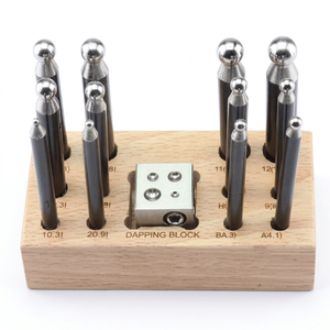 High Quality SUNTOOLS/STIPL Model 294I Cupola <b>Punch</b> Dapping <b>Punch</b> <b>Set</b> of 12 Stand Wooden Dies Jewelry Making Tool Stand Punjab - Product Image 1