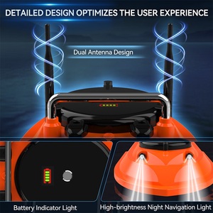 มอเตอร์ไร้แปรงถ่าน V066 12V ความเร็วสูง สำหรับ<span class=keywords><strong>เรือ</strong></span> RC โปรยเหยื่อ รองรับการตกปลาคาร์พ ความเร็ว 20 กม./ชม. รับน้ำหนักได้ 3 กก. เสาอากาศคู่ ระยะ 1000 ม. - Product Image 5
