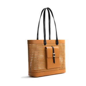 Borsa tote in paglia color tan St. Tropez - Product Image 3