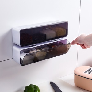 CL194 Caja de Almacenamiento de Sal para Montar en la Pared, Organizador de Cocina, Cajas de Almacenamiento, Especias, Tarro de Condimento, Tipo Cajón, Caja de Condimento para Azúcar y Sal - Product Image 5