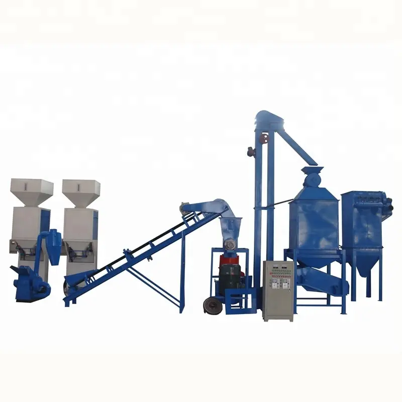 France Use Complete Biomass Wood Pellet Press Hard Wood Pellet Mill 1Ton/Hour Wood Pellet Production Line