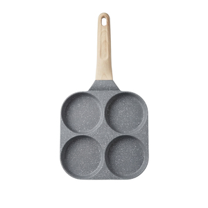 Sartén Antiadherente Cuadrada de 4 Orificios con Revestimiento de Mármol, para Huevos, Panqueques y Desayunos, Multicolor, con Logotipo Personalizado E-Top - Product Image 3