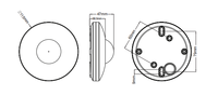 Plafonnier LED rond PDLUX PD-PIR150D 220V avec détecteur de mouvement à proximité et capteur de position à sortie 12V
