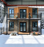 Villa conteneur préfabriquée moderne extensible pour hôtel de vacances, assemblage rapide, aménagement personnalisé, fourniture complète d'intérieur.