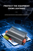 Aluminum Alloy Case 100Mbps Single Port Lightning Arrester Network Power 2 1 Rj45 220V Surge Protector CCTV Security