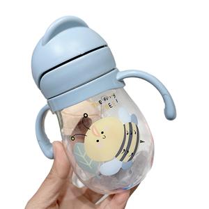 Tasse <span class=keywords><strong>d</strong></span>'<span class=keywords><strong>apprentissage</strong></span> pour bébé avec paille, motif dessin animé mignon, anti-étouffement, à gravité, avec poignée résistante aux hautes températures pour enfants - Product Image 5