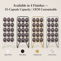 Support à capsules de café Cactus, 52 compartiments, double face, rotatif, en métal, organiseur de capsules de café, support de rangement pour capsules Nespresso, comptoir