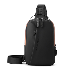 Sac de Poitrine Unisexe en Nylon Tendance et Décontracté avec Blocs de Couleurs, Sac à Bandoulière Unique pour Voyage et Randonnée, Vente en Gros - Product Image 4