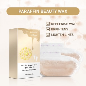Masque à la cire au collagène et paraffine, 100% ingrédients naturels, masque pour le pied, hydrate <span class=keywords><strong>l</strong></span>'<span class=keywords><strong>eau</strong></span>, éclaircit <span class=keywords><strong>les</strong></span> lignes, original - Product Image 3