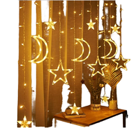 IP44 évalué extérieur LED étoile rideau chaîne décoration 1m goutte mur fenêtre fée pour mariage chambre éclairage décoratif