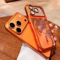 Coque de luxe transparente plaquée pour iPhone 17, étui de protection souple en TPU original avec protection d'appareil photo pour iPhone 17 Pro Max et 17 Air