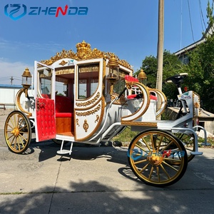Elegante Carruaje Eléctrico Blanco Tipo Princesa, Carruaje de Cuatro Ruedas para Bodas y Turismo, Carruaje de Caballos en Venta - Product Image 2