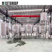 Système de brassage de bière commercial 700L SUS 304 316, chauffage électrique, brasserie artisanale à 3 cuves avec système d'eau chaude et froide