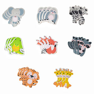 Pegatinas de Animales de Espuma EVA, Divertidas, Transparentes, con Diseño de Animales de la Selva: Elefante, Jirafa, Tigre, Perezoso, Zorro, Koala, Cebra, para Decoración Infantil, 32 Piezas - Product Image 2
