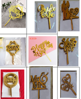 Maßgefertigte 10 Stück/Beutel Acryl Umweltfreundlicher 'God Bless My Baptism' Tortenaufsatz Religiöses Themen-Party Tortendekorationszubehör
