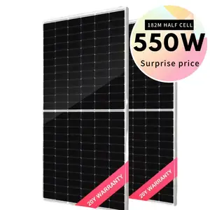 GCSOAR Персонализированная солнечная энергетическая система для разработки Высокоэффективная 550 Ватт полностью черная солнечная панель