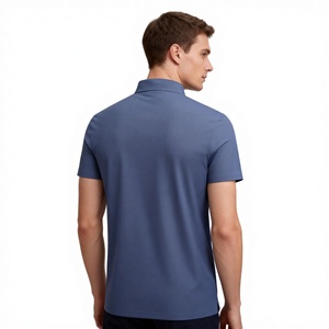 Camiseta Deportiva Personalizada para Hombre, Camiseta de Golf, Camisetas Deportivas Casuales, Transpirables, de Nailon y Elastano para el Cuello, 220 g, Deportiva, Lisa - Product Image 2