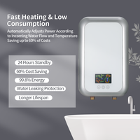 Chauffe-eau électrique instantané 220-240V 10KW à grand débit pour baignoire, douche, usage domestique et camping-car