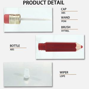 Tubes de brillant à lèvres en gros argentés 4 ml, contenants en plastique pour huile à lèvres avec bouchon à vis, logo personnalisable, utilisation pour le blush - Product Image 5