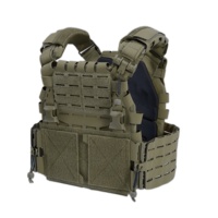 Gilet tactique porte-plaques en nylon à dégagement rapide avec ceinture abdominale et épaulettes MU