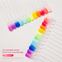 Vendeeni 5 Effets Néon Pat Pat Ombre Gel Vernis à Ongles Coffret Collection 12 Couleurs OEM Gel Polyvalent Fournitures Nail Art