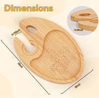 Plateaux à fromage ovales miniatures en bois naturel, planches à charcuterie en bois avec porte-vin, assiettes à apéritifs pour les fêtes