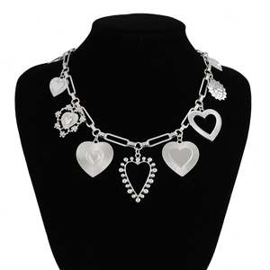 สร้อยคอผู้หญิงคอเครื่องประดับจี้รักตกแต่งสร้อยคอที่สวยงามความรู้สึกโลหะเครื่องประดับโซ่ของผู้หญิง - Product Image 6