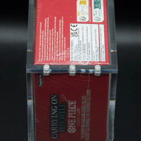Étui de présentation en acrylique personnalisé en usine, résistant aux UV, portable, antirouille, TCG OP 01, pour une boîte de boosters One Piece, un deck de départ